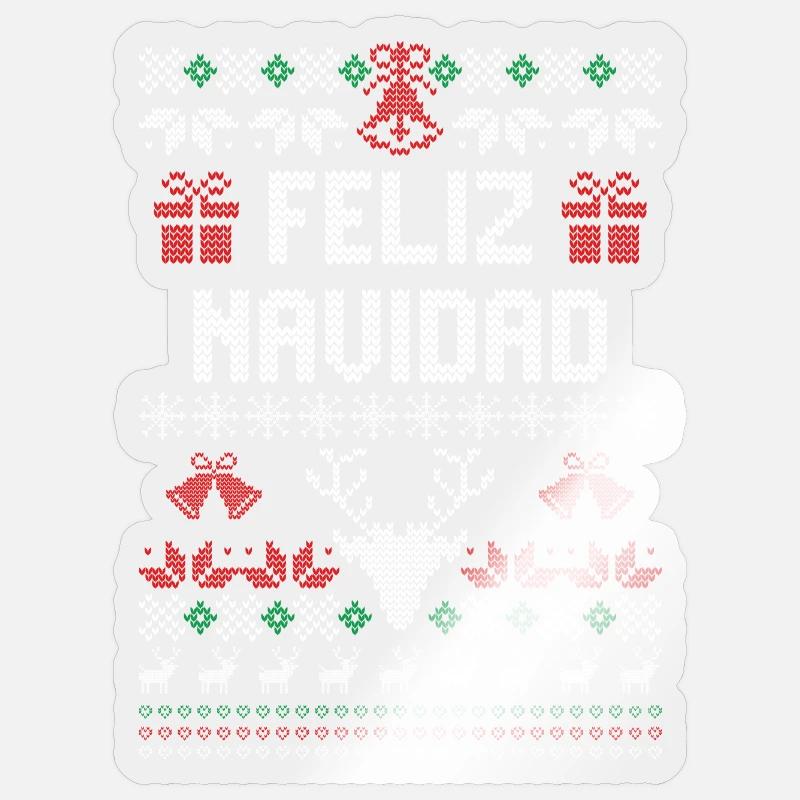 Feliz Navidad - Sticker Größe S (10 x 10 cm) - Transparent glänzend