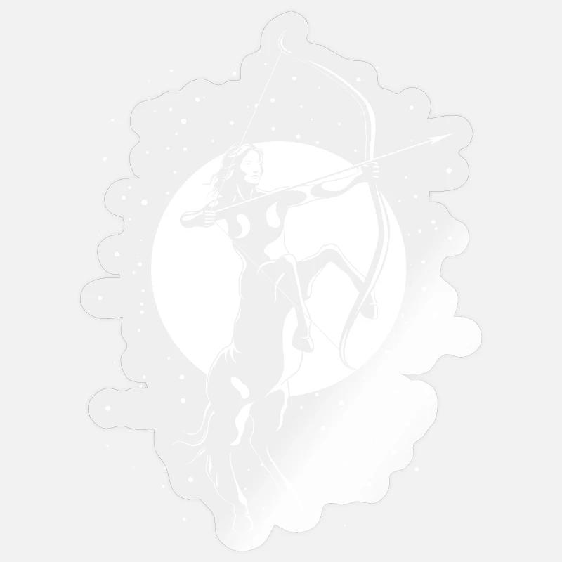 Sagittaire - Sticker taille S (10 x 10 cm) - brillant transparent