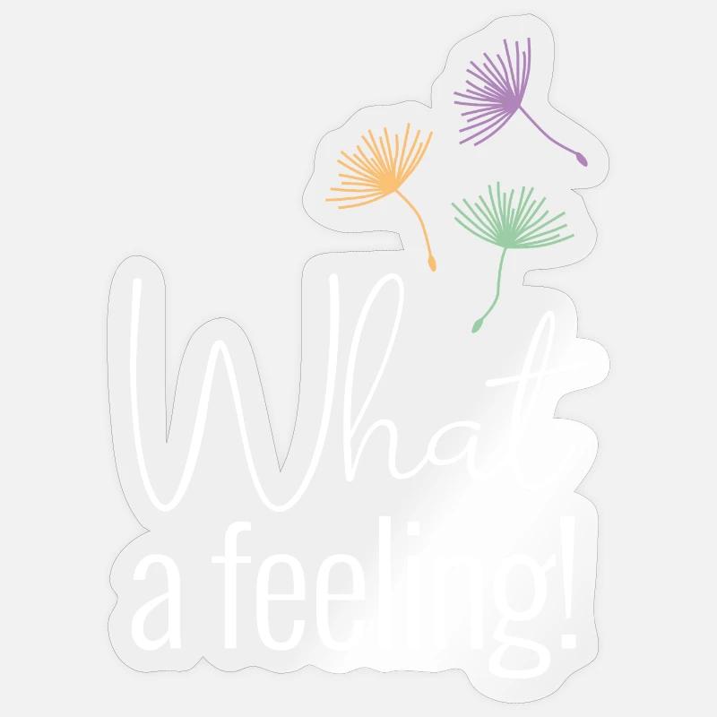 What a feeling negative - Sticker size S (10 x 10 cm) - transparent glossy
