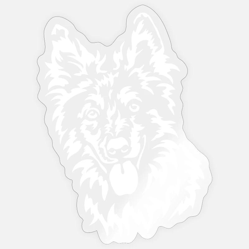 Tiger Head "Black Edition" - Sticker size S (10 x 10 cm) - transparent glossy