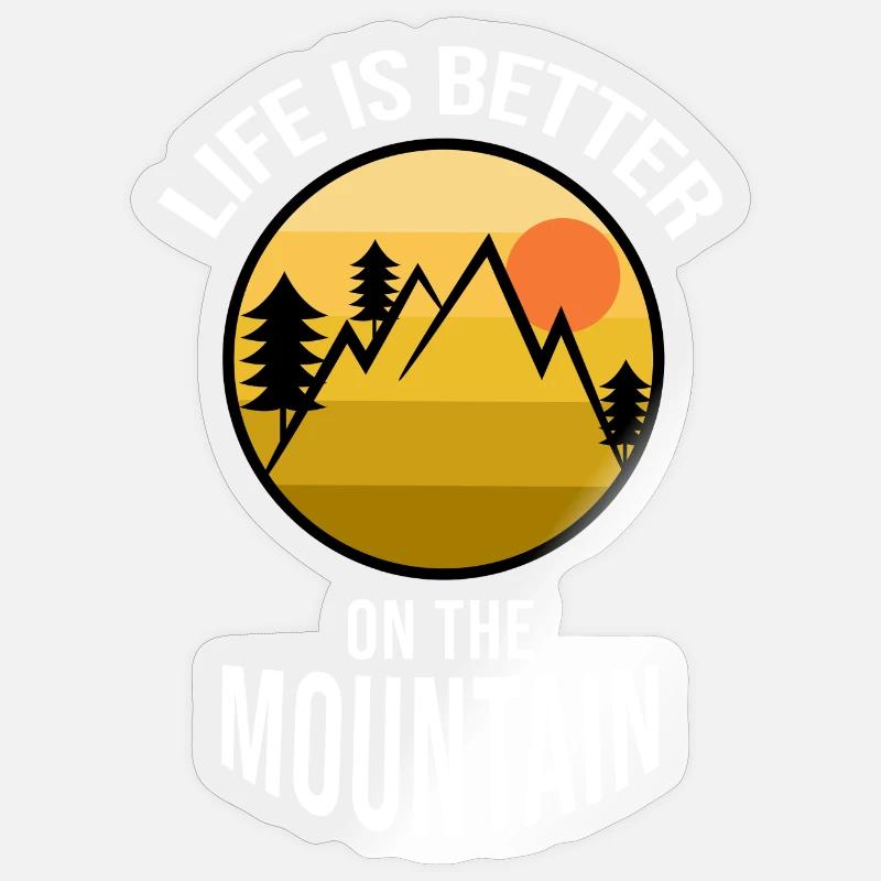Wanderung Wandern Wanderer Statement Klettersteig - Sticker Größe S (10 x 10 cm) - Transparent glänzend