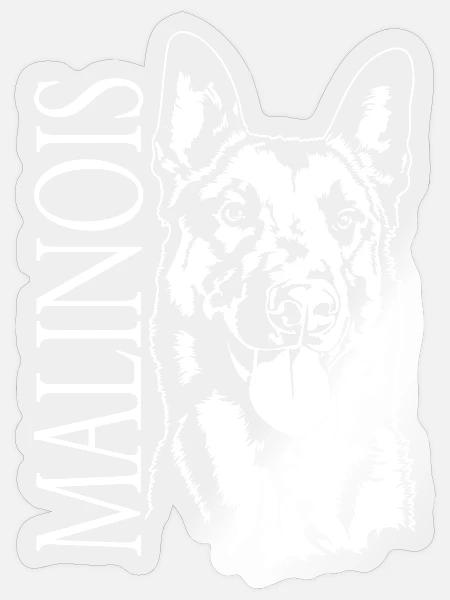Malinois Portrait Hund Hunde Wilsigns - Sticker Größe S (10 x 10 cm) - Transparent glänzend