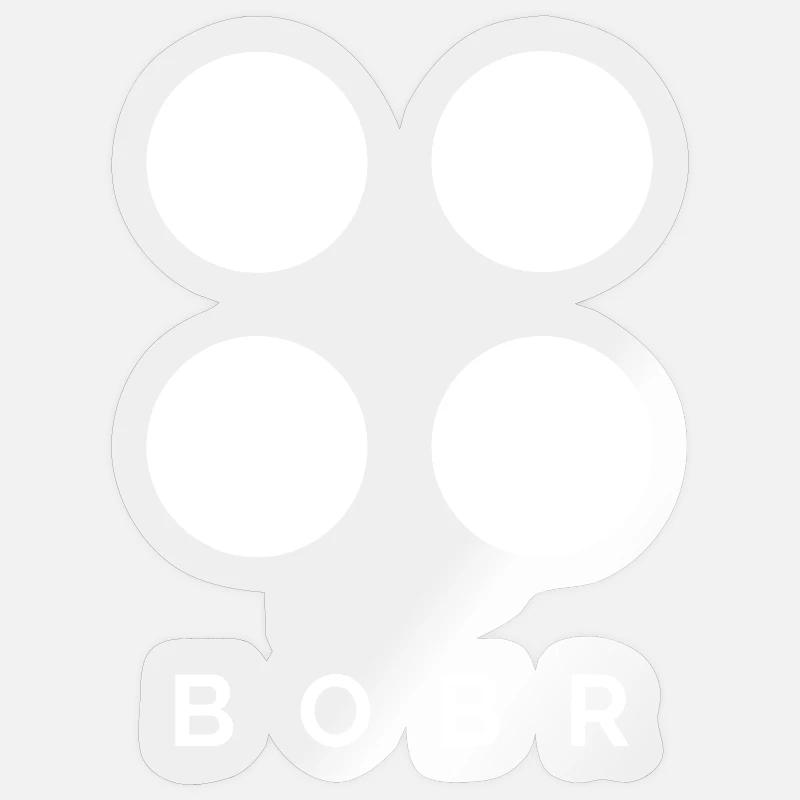 BOBR BOBER - le Bieber - Sticker taille S (10 x 10 cm) - brillant transparent
