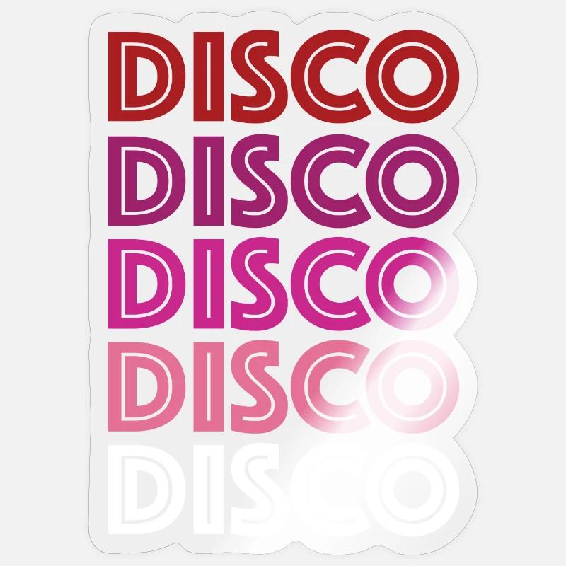 Disco Disco Disco - Sticker size S (10 x 10 cm) - transparent glossy
