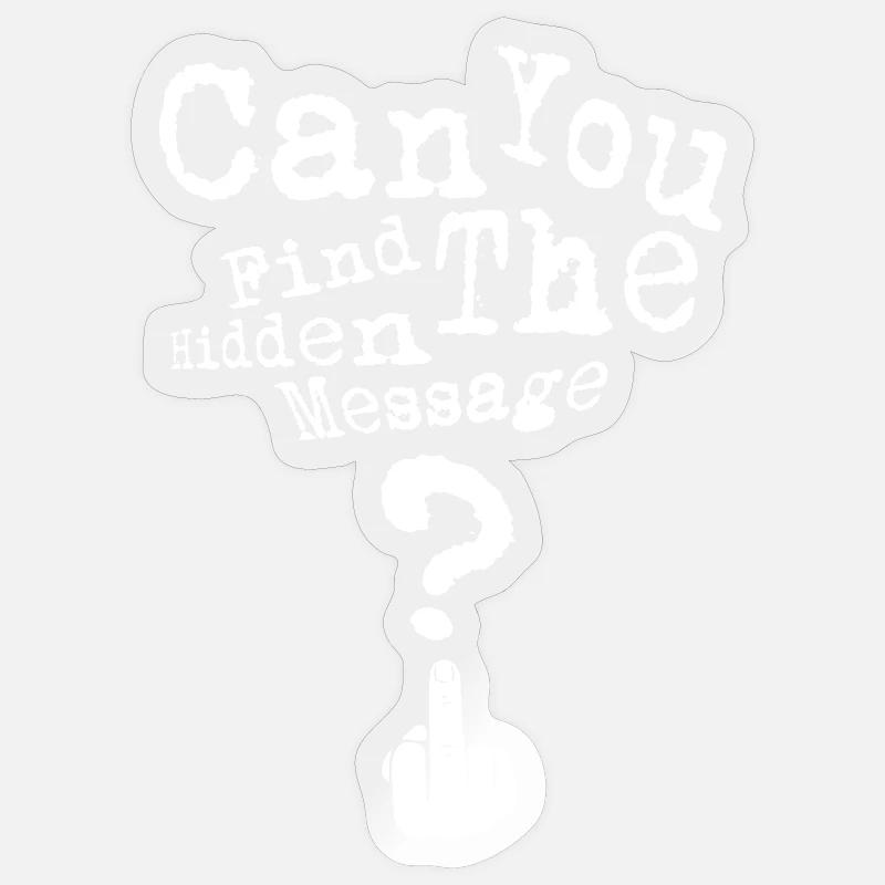 Majeur - message caché Sticker taille S (10 x 10 cm)