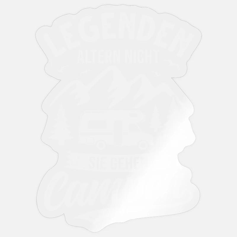 Camping Wohnmobil Camper Campingurlaub - Sticker Größe S (10 x 10 cm) - Transparent glänzend