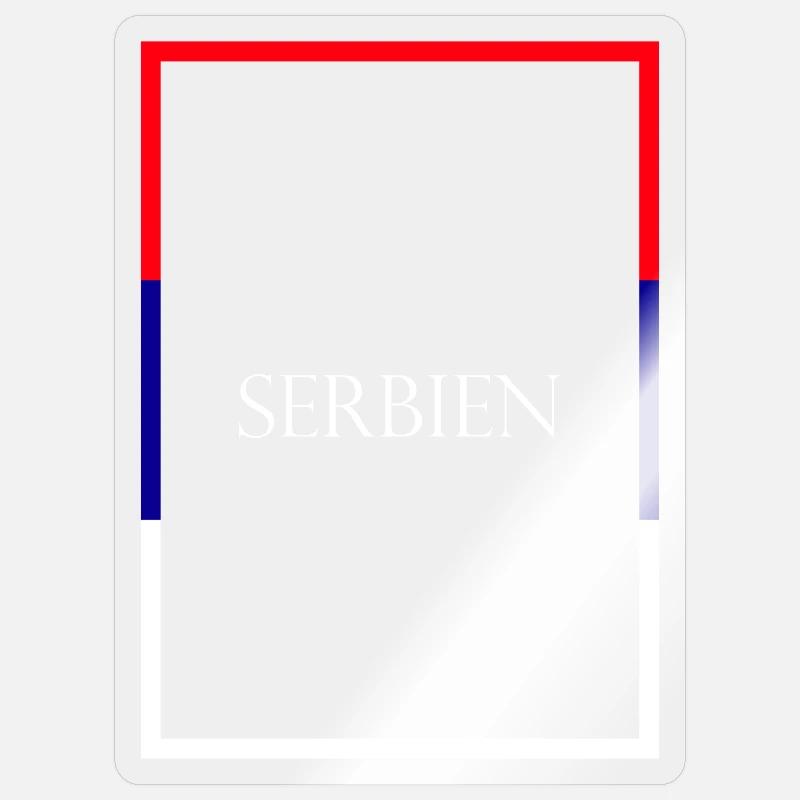 Serbie Србија, Lettrage de déclaration avec drapeau Sticker taille S (10 x 10 cm)