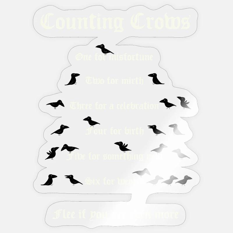 Crow Counting Sticker size S (10 x 10 cm)
