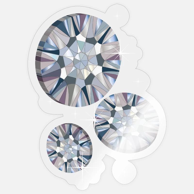Abstract diamonds Elegance in clear facets Sticker size S (10 x 10 cm)