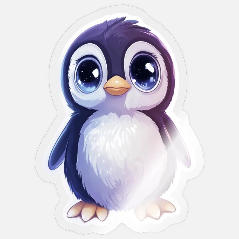 Penguin - Sticker size S (10 x 10 cm) - transparent glossy