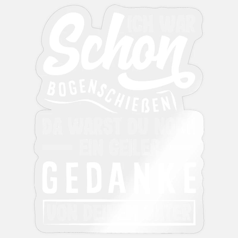 Bogenschießen Bogenschütze Geschenk - Sticker Größe S (10 x 10 cm) - Transparent glänzend