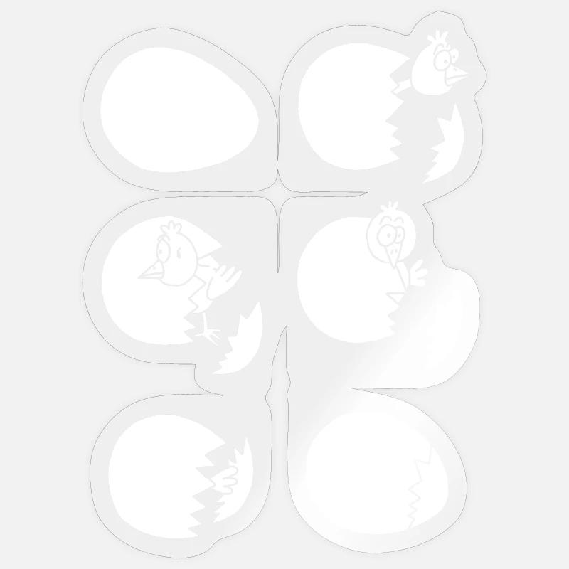 Die Welt entdecken oder nicht (weiß) - Sticker Größe S (10 x 10 cm) - Transparent glänzend