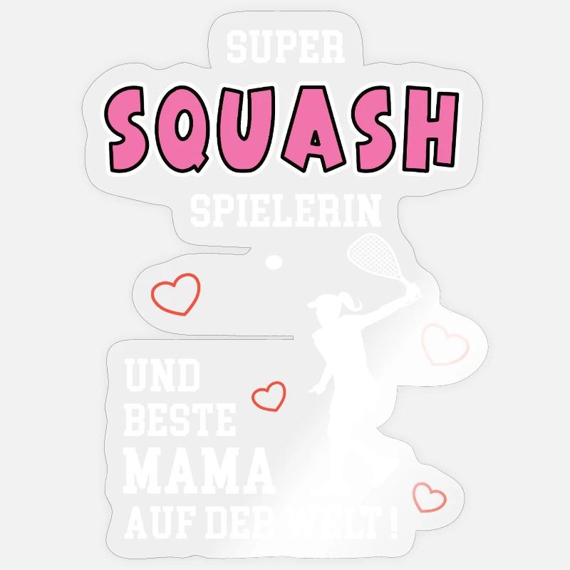 Squash Beste Mama Mutter Muttertag Geburtstag Sticker Größe S (10 x 10 cm)