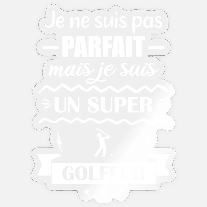 Super Golfer Golf - Sticker size S (10 x 10 cm) - transparent glossy