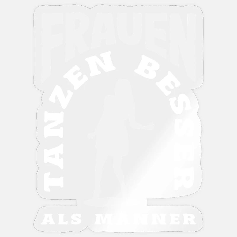 Danser - Sticker taille S (10 x 10 cm) - brillant transparent