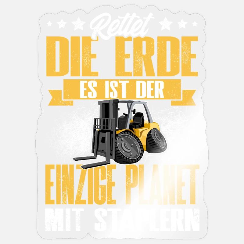 Staplerfahrer - Sticker Größe S (10 x 10 cm) - Transparent glänzend