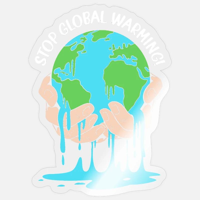 Climate change Environment Environmental protection - Sticker size S (10 x 10 cm) - transparent glossy
