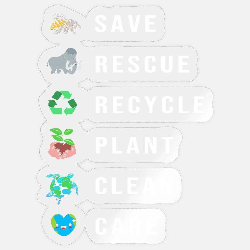 Climate change Environment Environmental protection - Sticker size S (10 x 10 cm) - transparent glossy