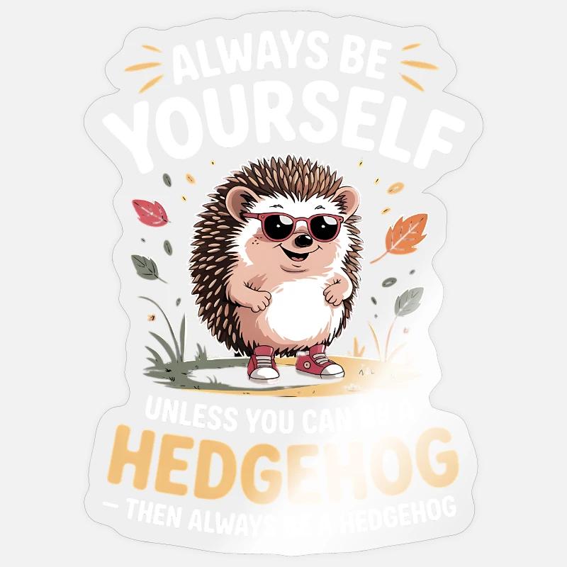 Sei immer du selbst, es sei denn, du kannst ein Igel sein. Sticker Größe S (10 x 10 cm)