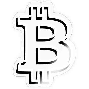 Bitcoin Logo Outline Neon Minimalist - Sticker size S (10 x 10 cm) - transparent glossy - Front