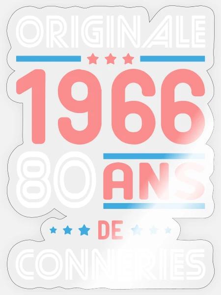 Original – 1966 – 60 Jahre - Sticker Größe S (10 x 10 cm) - Transparent glänzend