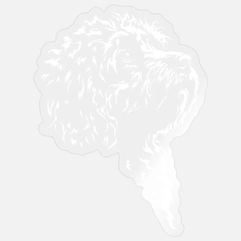 Cavapoo Silhouette Dog Dog Wilsigns - Sticker size S (10 x 10 cm) - transparent glossy