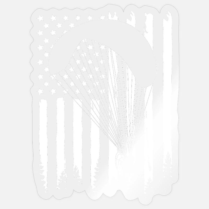 Paragliding Skydive - Sticker size S (10 x 10 cm) - transparent glossy