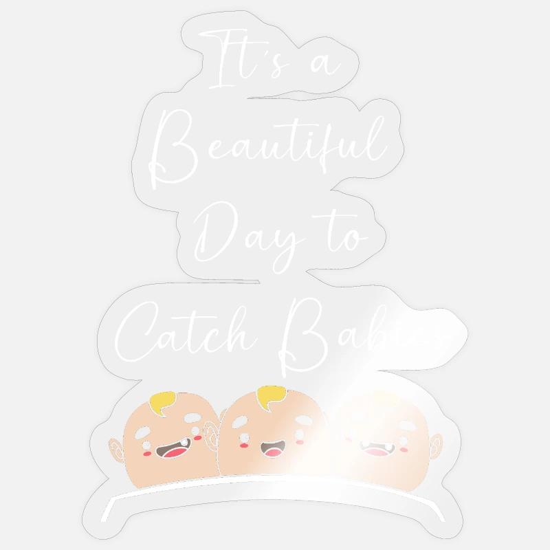 Hebamme Entbindung - Sticker Größe S (10 x 10 cm) - Transparent glänzend
