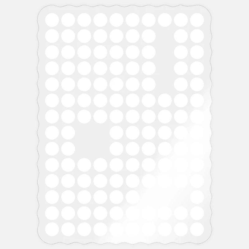 Dot Mosaic Geometric Grid - Sticker size S (10 x 10 cm) - transparent glossy