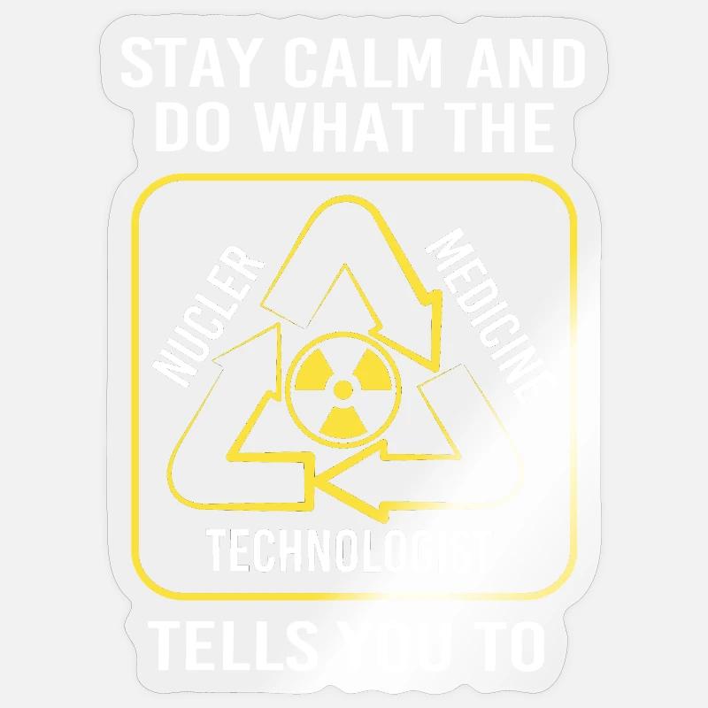 Radiologie Nuklear Atom Nuklearmedizin Sticker Größe S (10 x 10 cm)