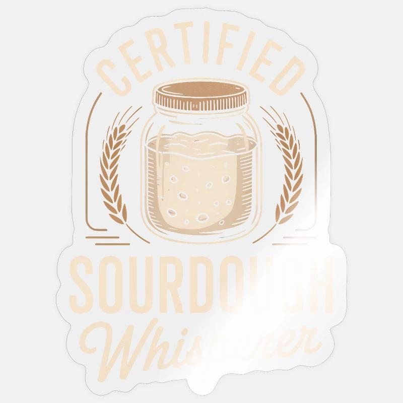 Chuchoteur certifié de levain - Sticker taille S (10 x 10 cm) - brillant transparent