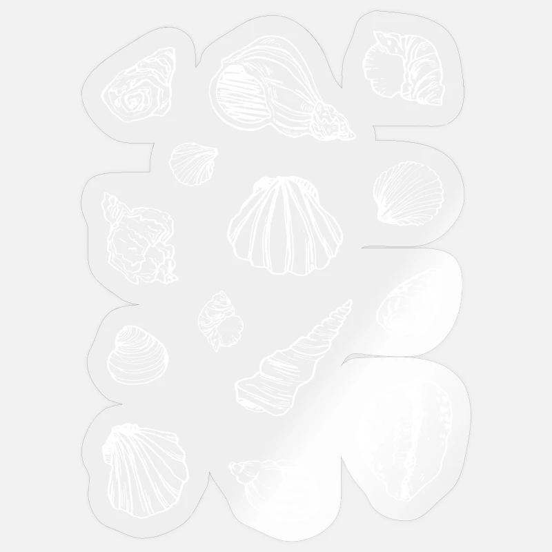 MOULES - Sticker taille S (10 x 10 cm) - brillant transparent