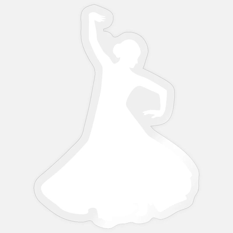 Dance - Sticker size S (10 x 10 cm) - transparent glossy