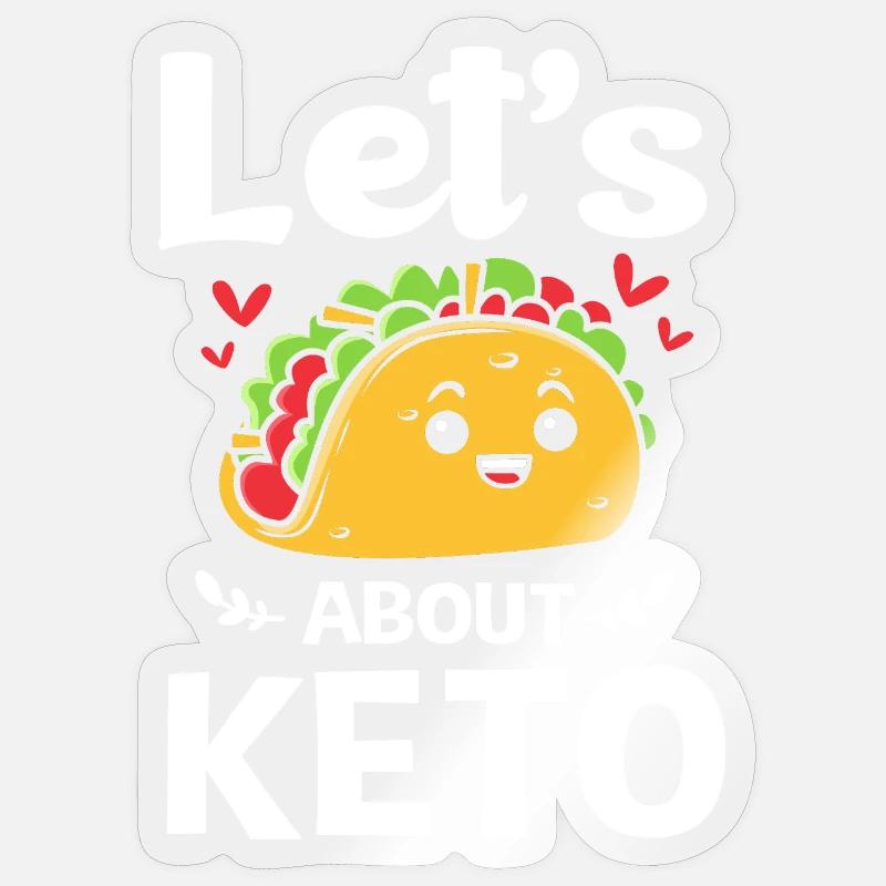 Keto - Sticker Größe S (10 x 10 cm) - Transparent glänzend