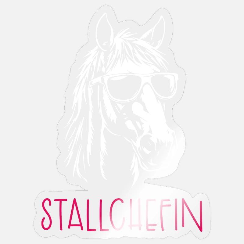 Stallchefin - Sticker Größe S (10 x 10 cm) - Transparent glänzend