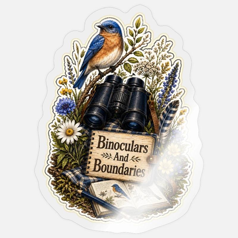 Binoculars And Boundaries Wolken - Sticker Größe S (10 x 10 cm) - Transparent glänzend