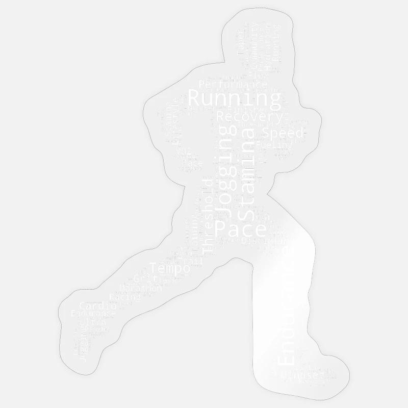 Geschenkidee für einen Running mit Running - Sticker Größe S (10 x 10 cm) - Transparent glänzend