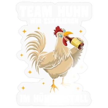 Hühnerflüsterer Huhn Hühnerhalter Hühner - Sticker Größe S (10 x 10 cm) - Transparent glänzend - Vorne