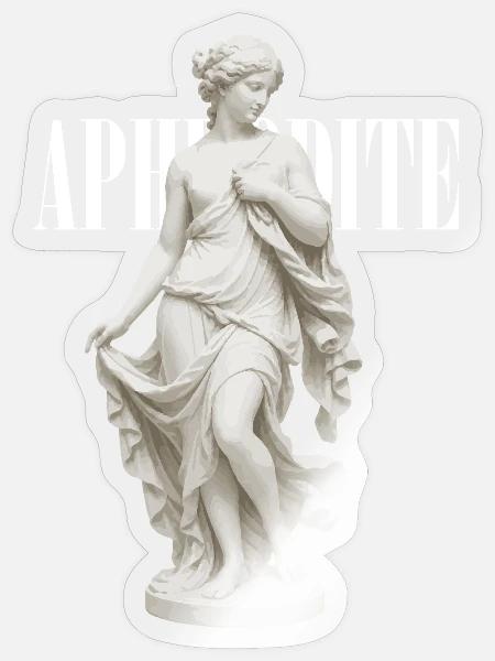 Aphrodite-Marmor - Sticker Größe S (10 x 10 cm) - Transparent glänzend