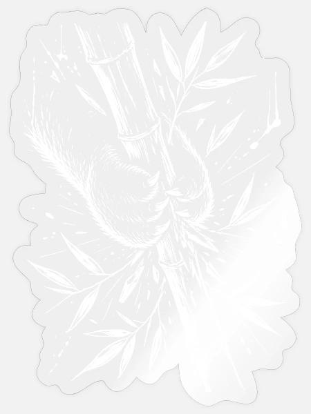 Panda - Sticker Größe S (10 x 10 cm) - Transparent glänzend