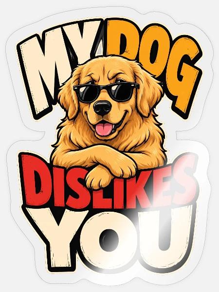 Golden Retriever - Sticker Größe S (10 x 10 cm) - Transparent glänzend