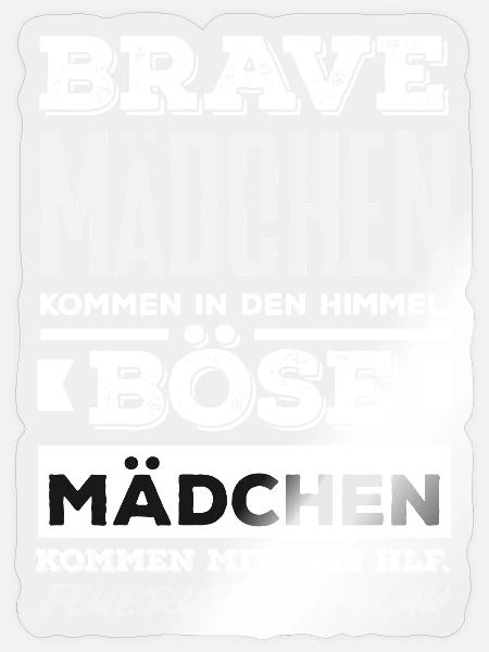 Feuerwehr Feuerwehrmann Geschenk - Sticker Größe S (10 x 10 cm) - Transparent glänzend