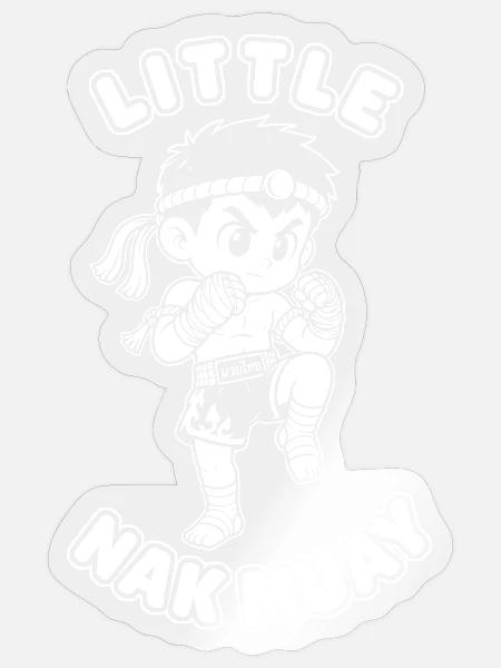 Little Nak Muay – Muay Thai - Sticker Größe S (10 x 10 cm) - Transparent glänzend