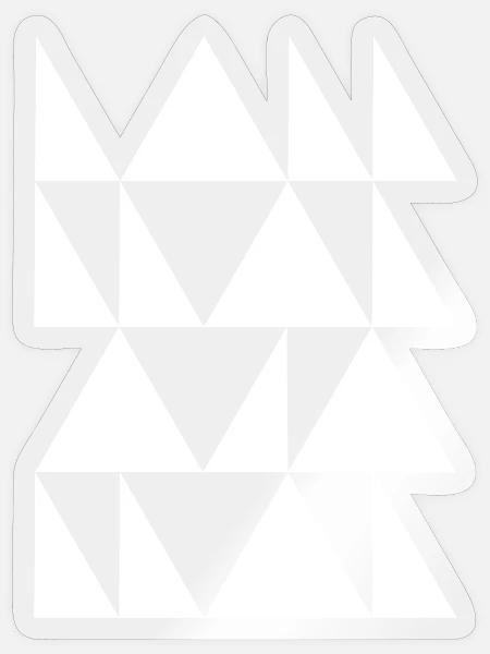 Dreiecksgittermuster - Sticker Größe S (10 x 10 cm) - Transparent glänzend