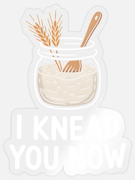 Ich knete dich jetzt, Glas - Sticker Größe S (10 x 10 cm) - Transparent glänzend