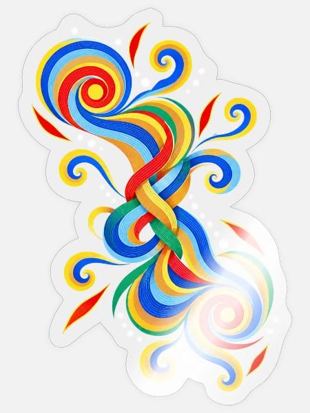 Sangama - Sticker Größe S (10 x 10 cm) - Transparent glänzend