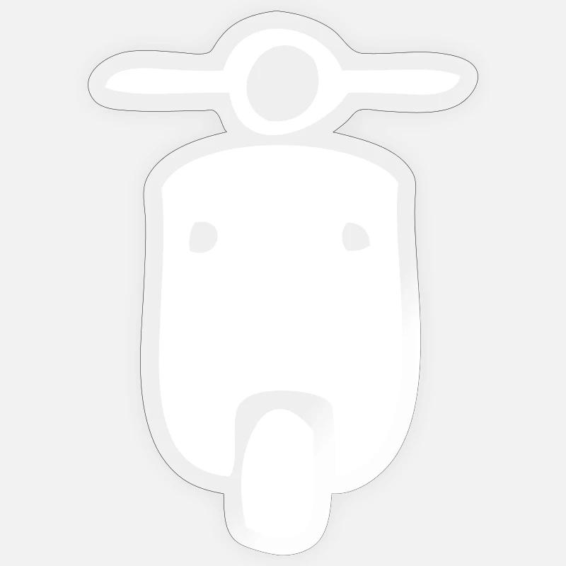 Motorcycle - Sticker size S (10 x 10 cm) - transparent glossy