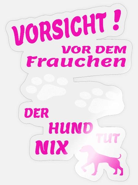 Hund Hundebesitzer Tierliebe - Sticker Größe S (10 x 10 cm) - Transparent glänzend