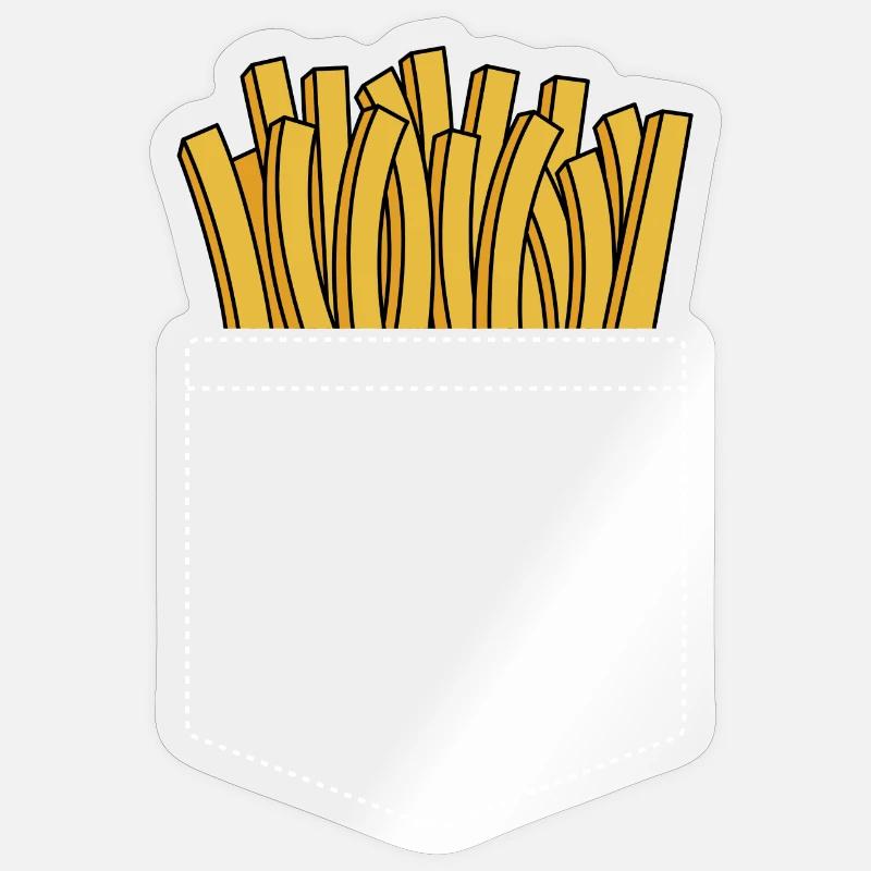 chips - Sticker size S (10 x 10 cm) - transparent glossy