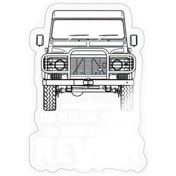 defender lustig funny Geschenk - Sticker Größe S (10 x 10 cm) - Transparent glänzend - Vorne